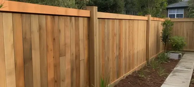 Visually appealing timber fence in Melton