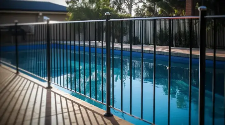 secure aluminium pool fence for a long backyard pool in Melton